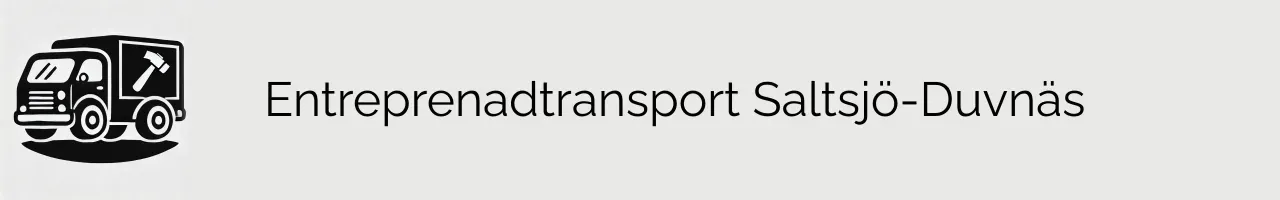 Entreprenadtransport Saltsjö-Duvnäs
